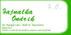 hajnalka ondrik business card